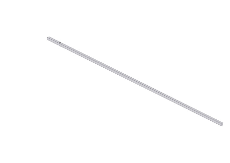 Tube alu 10 X 10 X 1164 avec renfort