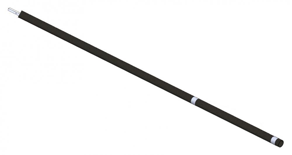 Tube carbone Ø32 lg 1500 complet